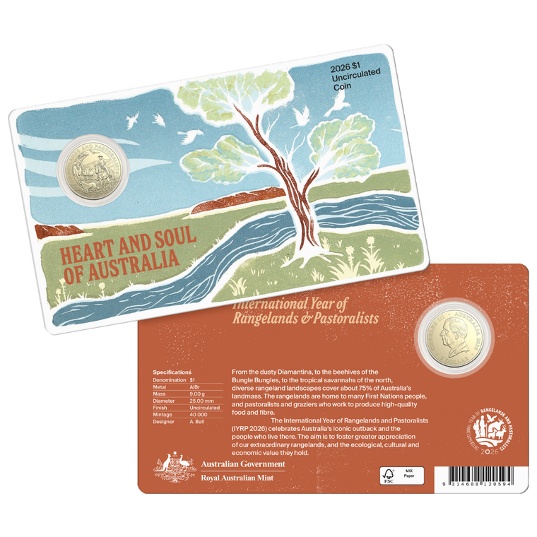 Heart and Soul of Australia - 2026 $1 Uncirculated Coin - presentation coin in card