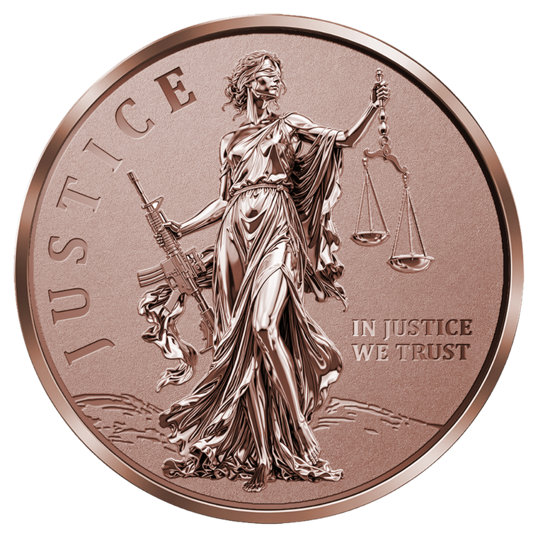 2026 Liberia Lady Justice 5oz Copper - reverse