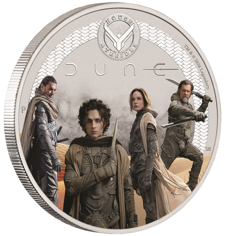DUNE - House Atreides 2026 1/2oz Silver Coloured Coin - reverse