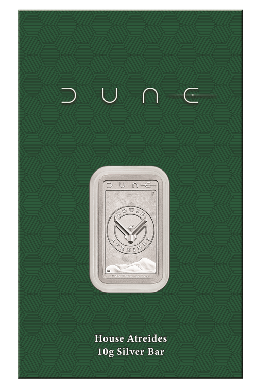 DUNE - House Atreides 10g Silver Minted Bar - front