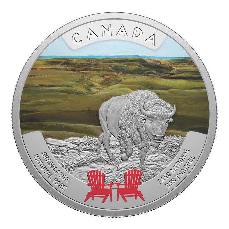 2026 $20 Fine Silver Coin - Canada's National Parks: Grasslands National Park - reverse