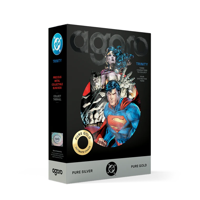 DC - Trinity (Batman, Superman, Wonder Woman) Blind Box - packaging angle