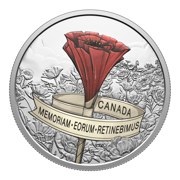 2026 $20 Fine Silver Coin - Remembrance Day - reverse