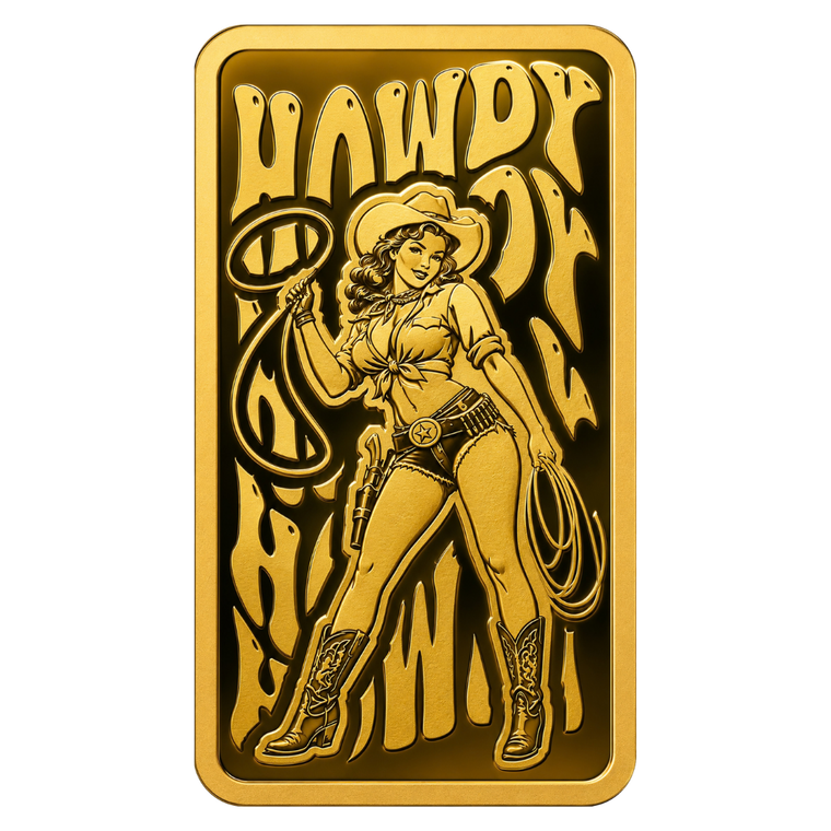 2026 Liberia Wild West Cowgirl 1/200oz Gold Coin - reverse