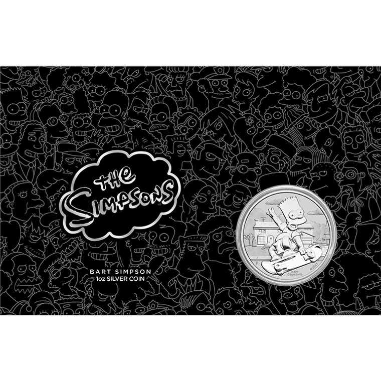 Bart Simpson 2020 1oz Silver Coin in card - in full packaging