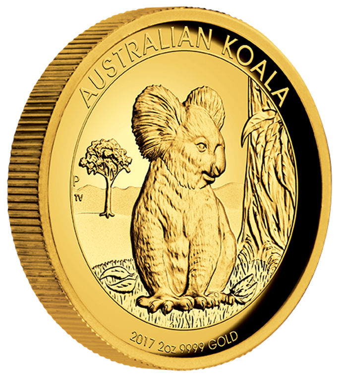 2017 2oz Australian Koala Gold Proof High Relief Coin