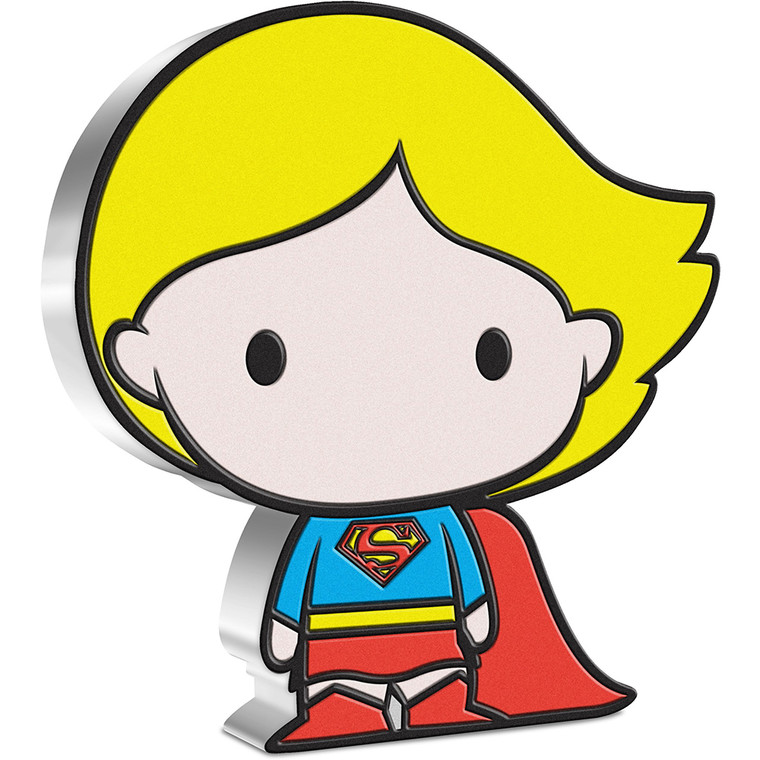 2021 Chibi DC Comics Series - SUPERGIRL 1oz Silver Coin - reverse