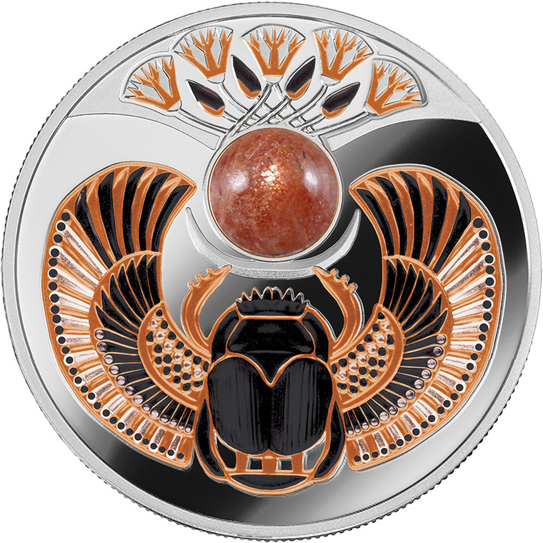 2021 $1 Solar Scarabaeus Silver Proof Coin - reverse