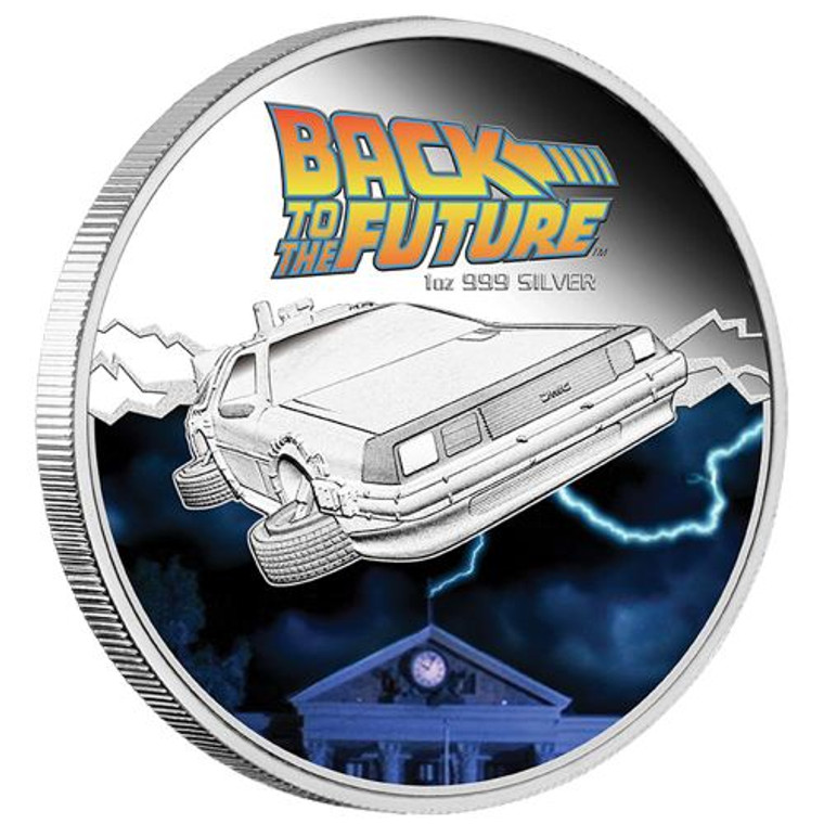 2015 1oz Silver Proof Coin - Back to the Future - DeLorean 