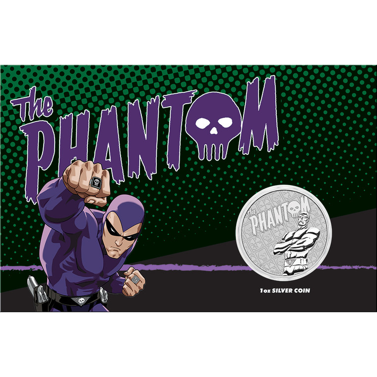 The Phantom 2022 1oz Silver Coin in Card - in presentation card