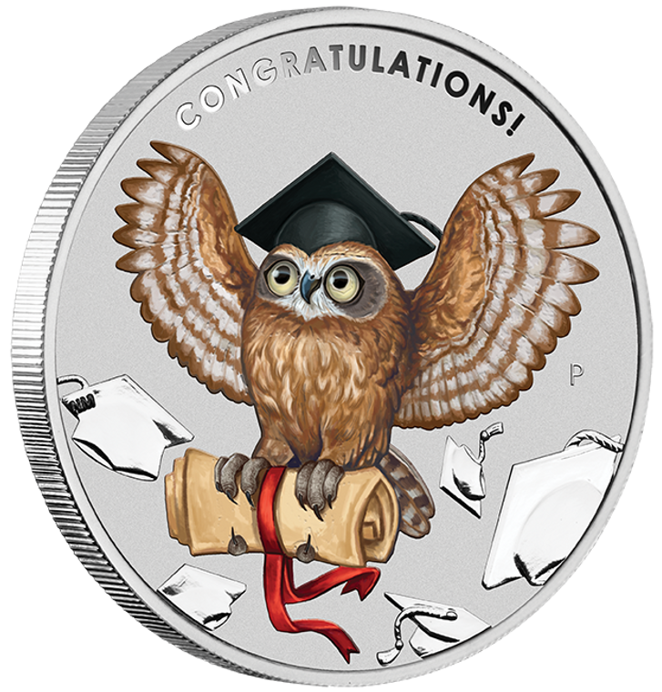 2019 Graduation 1oz Silver Coin - Reverse