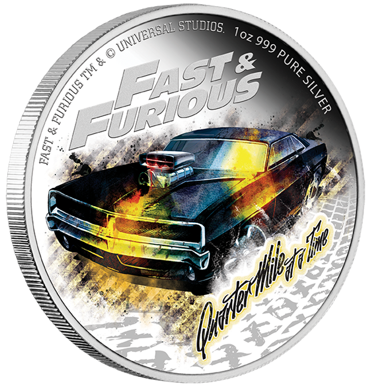 2023 Fast and Furious 1oz Silver Coin – Quarter Mile at a Time - reverse