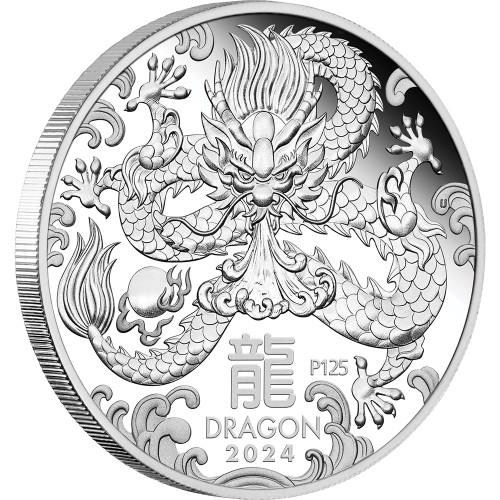 Australian Lunar Series III 2024 Year of the Dragon 1/2oz Silver Proof