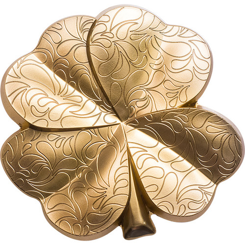 2020 Gilded Fortune Four Leaf Clover 1oz Silver Coin Presented By