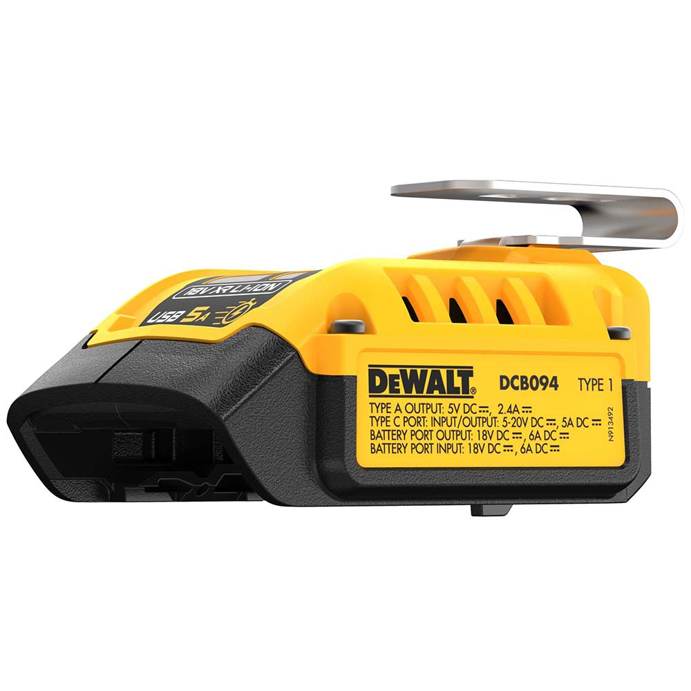 DeWALT 18V XR Portable USB Power Delivery Charger DCB094K-XE