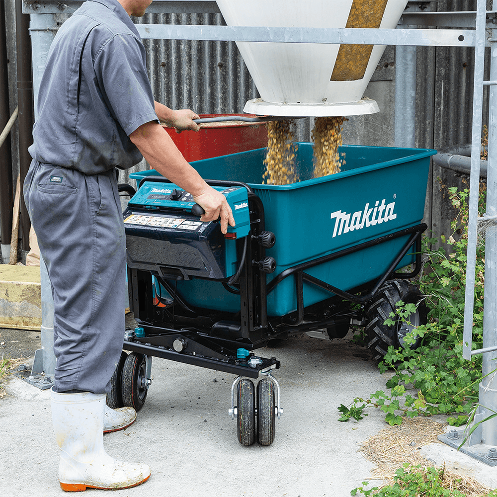Makita 18V x2 Brushless Cordless Wheelbarrow Skin With Flat Bucket