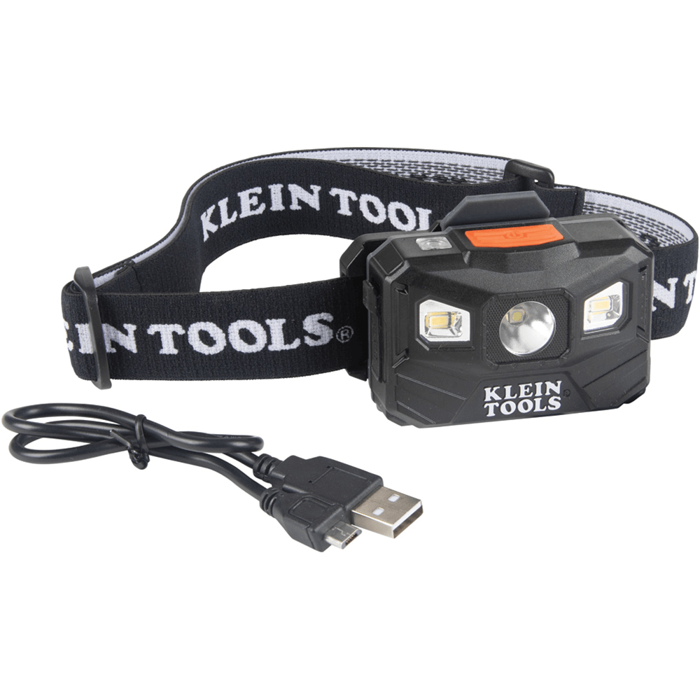 Klein Tools 400 Lumens Rechargeable Headlamp with Fabric Strap