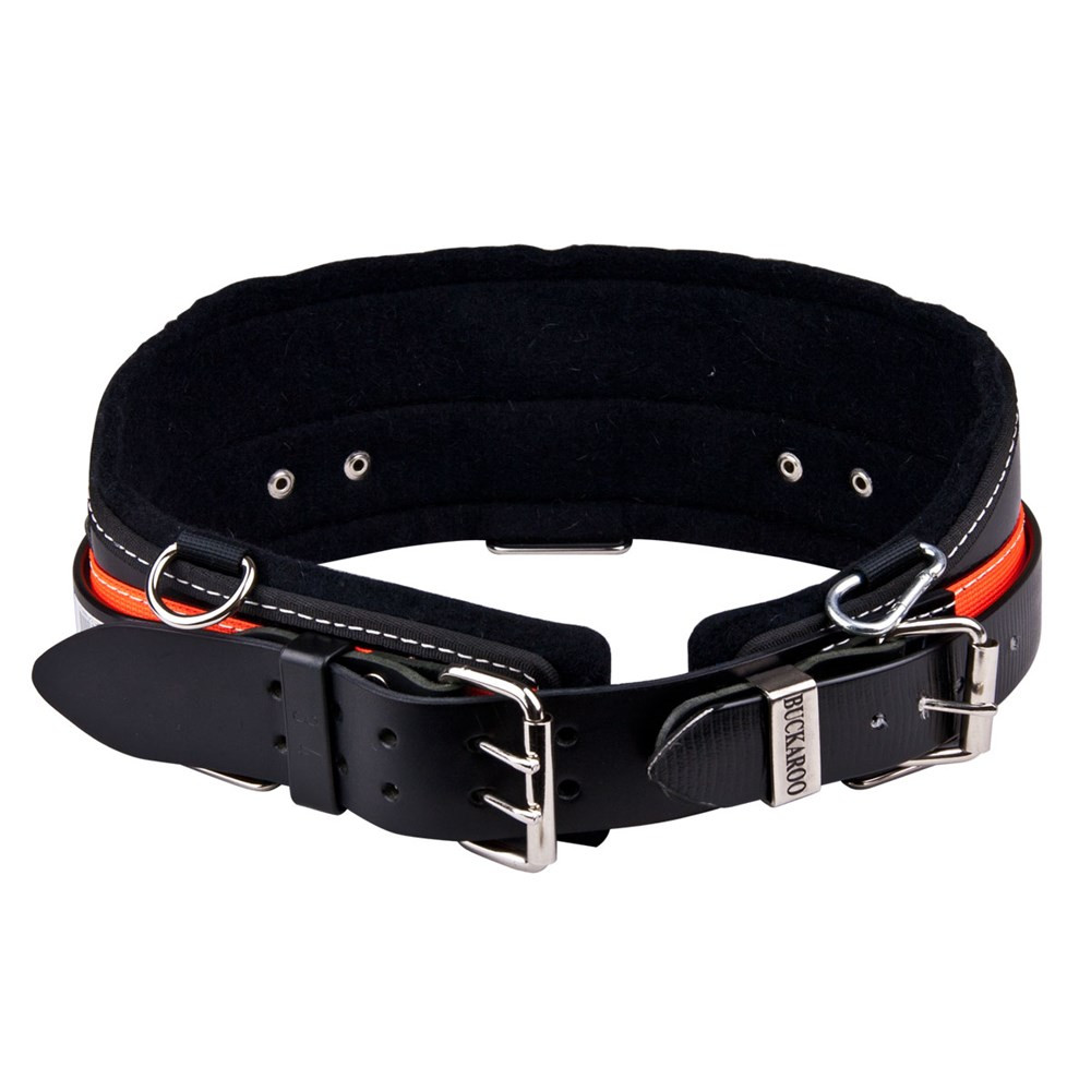 Boulder Bag MAX Comfort Back Support Tool Belt - Leather Tip Buckle, Small (24-27 Inch Waist), Made In USA