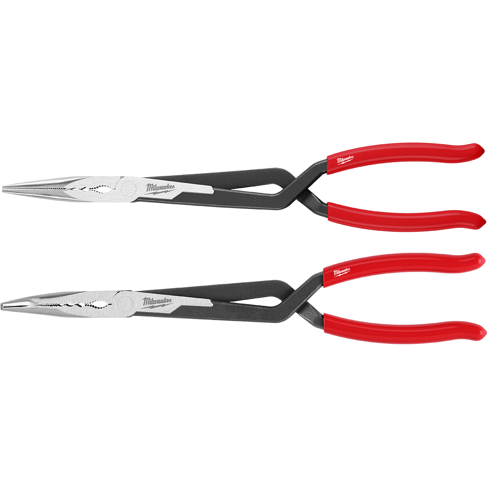Milwaukee 2 Piece Long Reach Grip Pliers Set - 48226542 | TradeTools