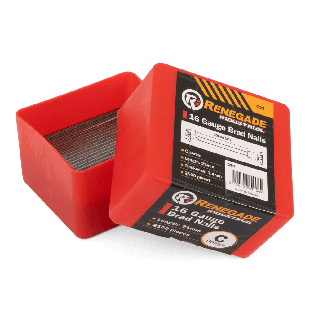 Uxcell 2500-Pack 16 Gauge Brad Nails – 1-1/2" Length, Galvanized Carbon Steel, For Woodworking & Construction
