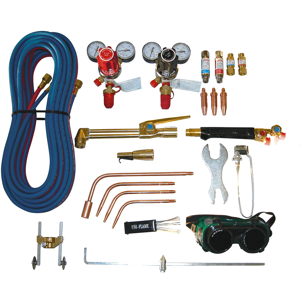 US Forge Oxy-Acetylene Welding & Cutting Pro Flame Pak Kit No.00820 – Victor Style With Regulators, Hoses & Goggles