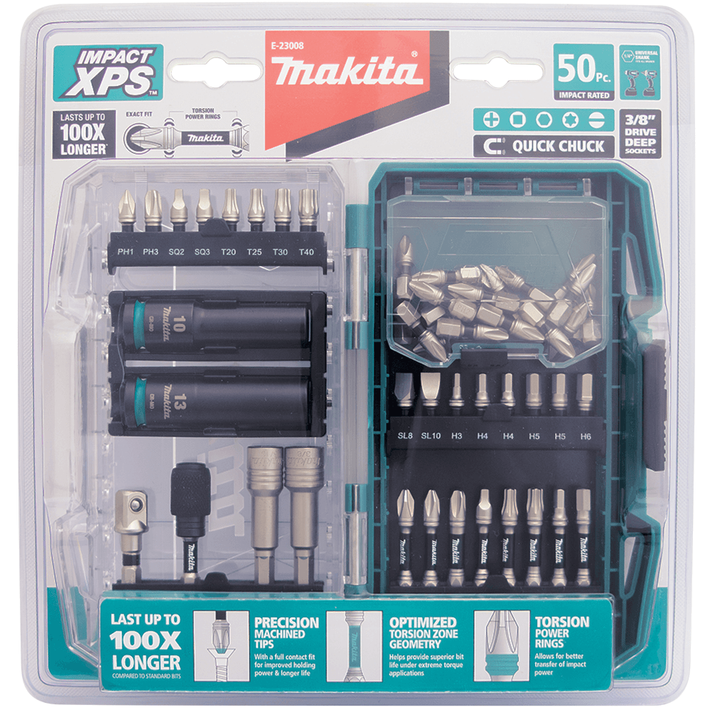 Makita - - Makita T-05941 Impact XPS® 50 Pc. Impact Driving And Fastening Bit Set
