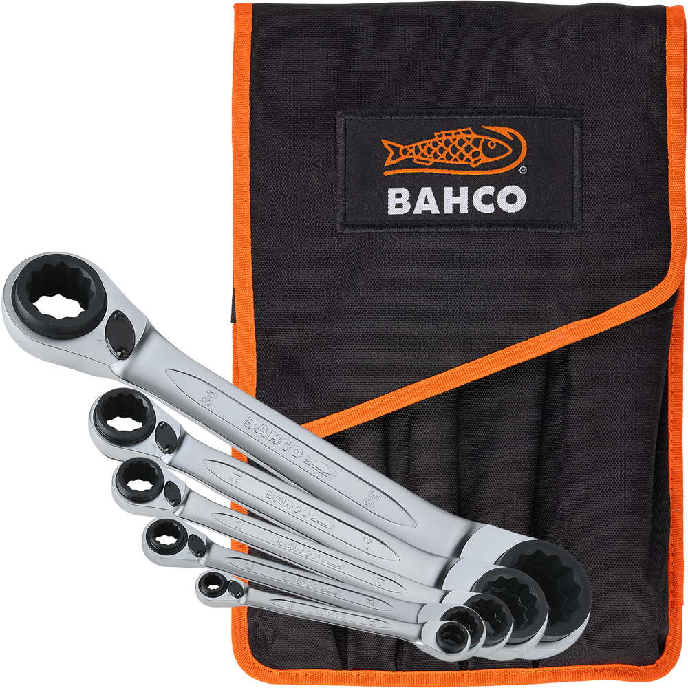 BAHCO 1952M/SH12 Ring Spanner Set Bent, Metric In Plastic Holder 12 Piece 56397-402433