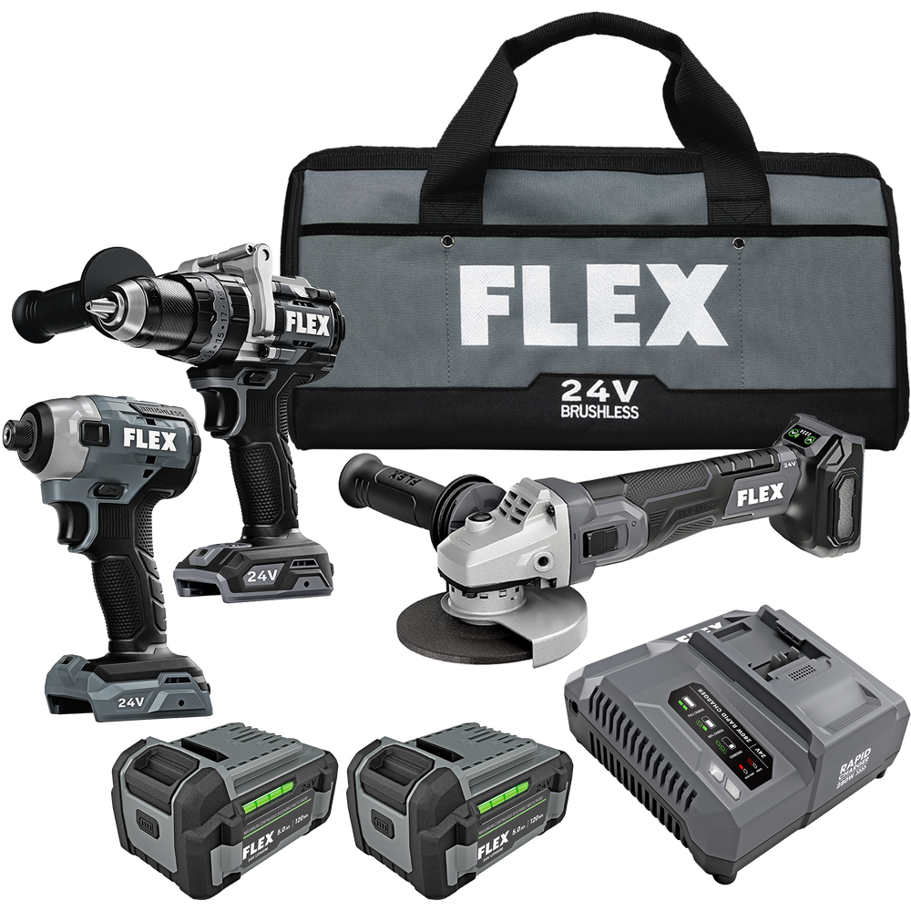 FLEX 24V Brushless Piece Cordless Combo Kit FXMA302-2C