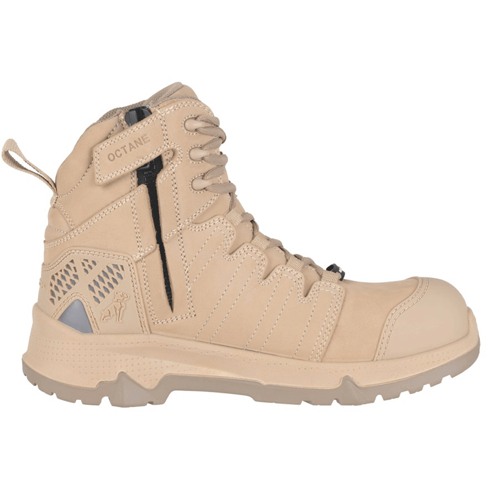 Mack Octane 2.0 Zip-Up Composite Toe Cap Safety Boots - Sand