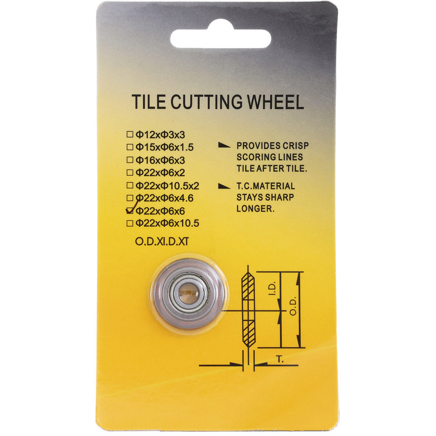 2Piece Tungsten-Carbide Tile Cutter Replaceent Cutting Wheel 7/8-Inch
