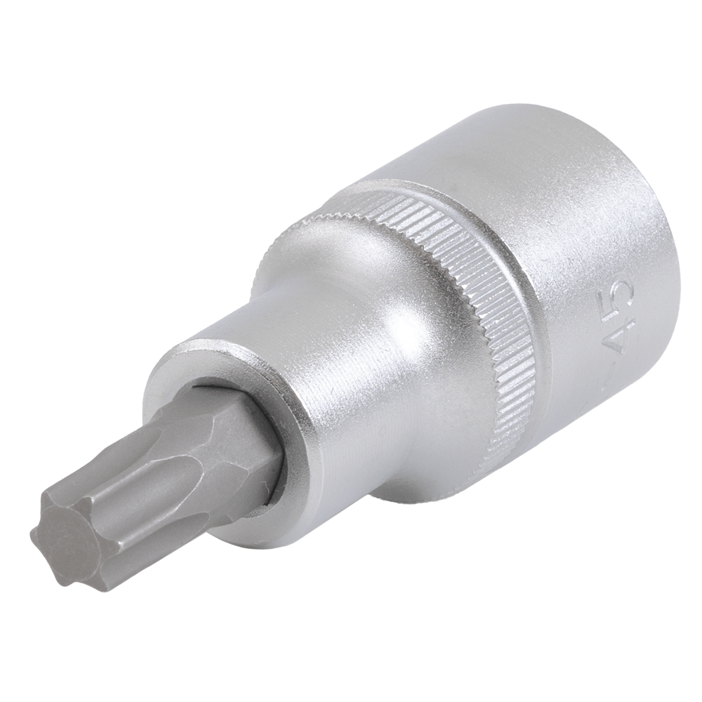T45 X 53mm 1/2" Drive Short Impact Torx Socket - Male Star Bit For Impact Wrenches