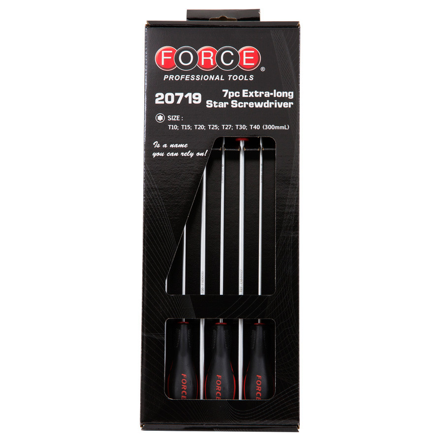 Jeu De 6 Tournevis Torx Extra-longs 300mm (12'') T10 à T30 - AMARTISAN - Poignée Soft Grip