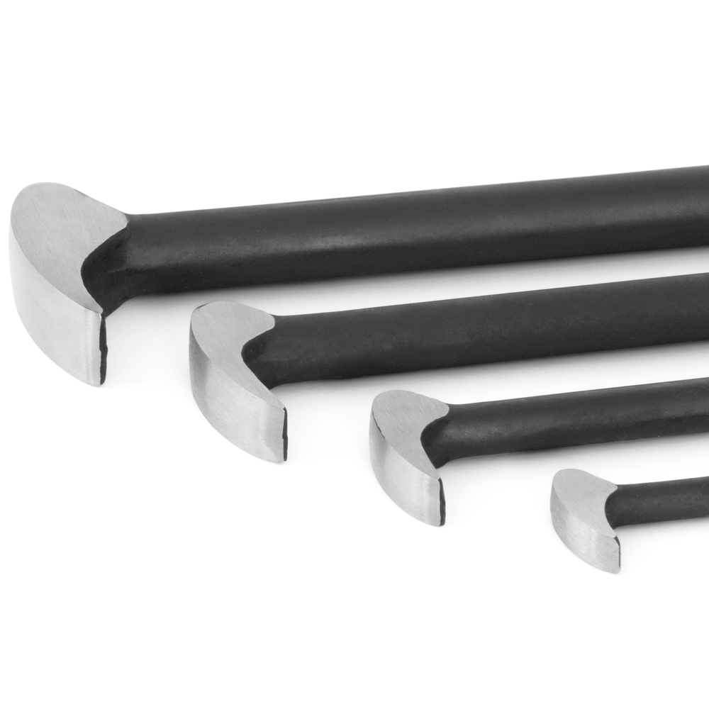 JET 4-Piece Rolling Head Pry Bar Set – Chrome Vanadium Steel, Sizes 6, 12, 16 & 20 Inches
