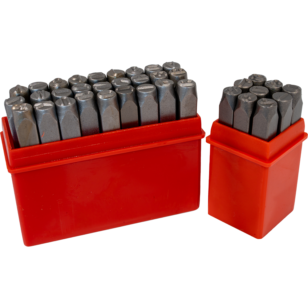 Renegade Industrial 36 Piece 6mm A-Z Letter 0-9 Number Punch Set