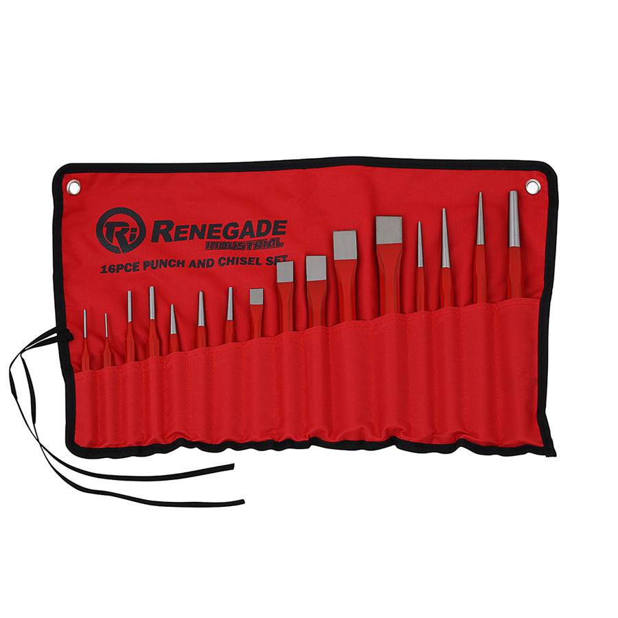 ピカンチセット Renegade Industrial 16 Piece Punch & Chisel Combo Set - RIPCS16