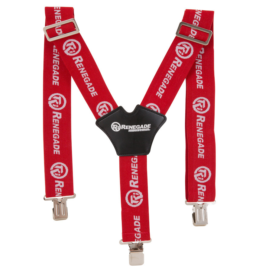 Renegade Industrial Red Tool Belt Braces With Clamps RITBB TradeTools