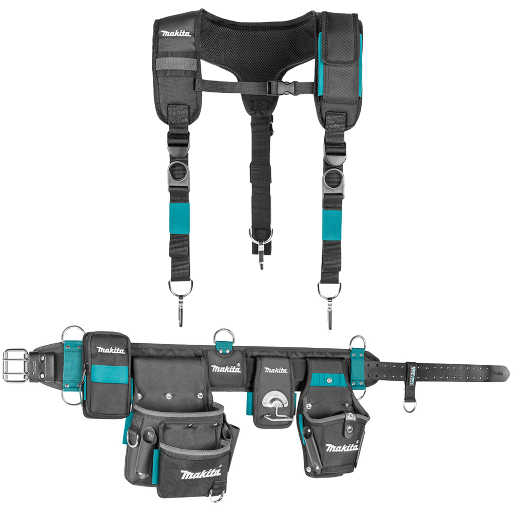 Makita Ultimate Heavyweight Tool Belt + Ultimate Padded Braces & Phone