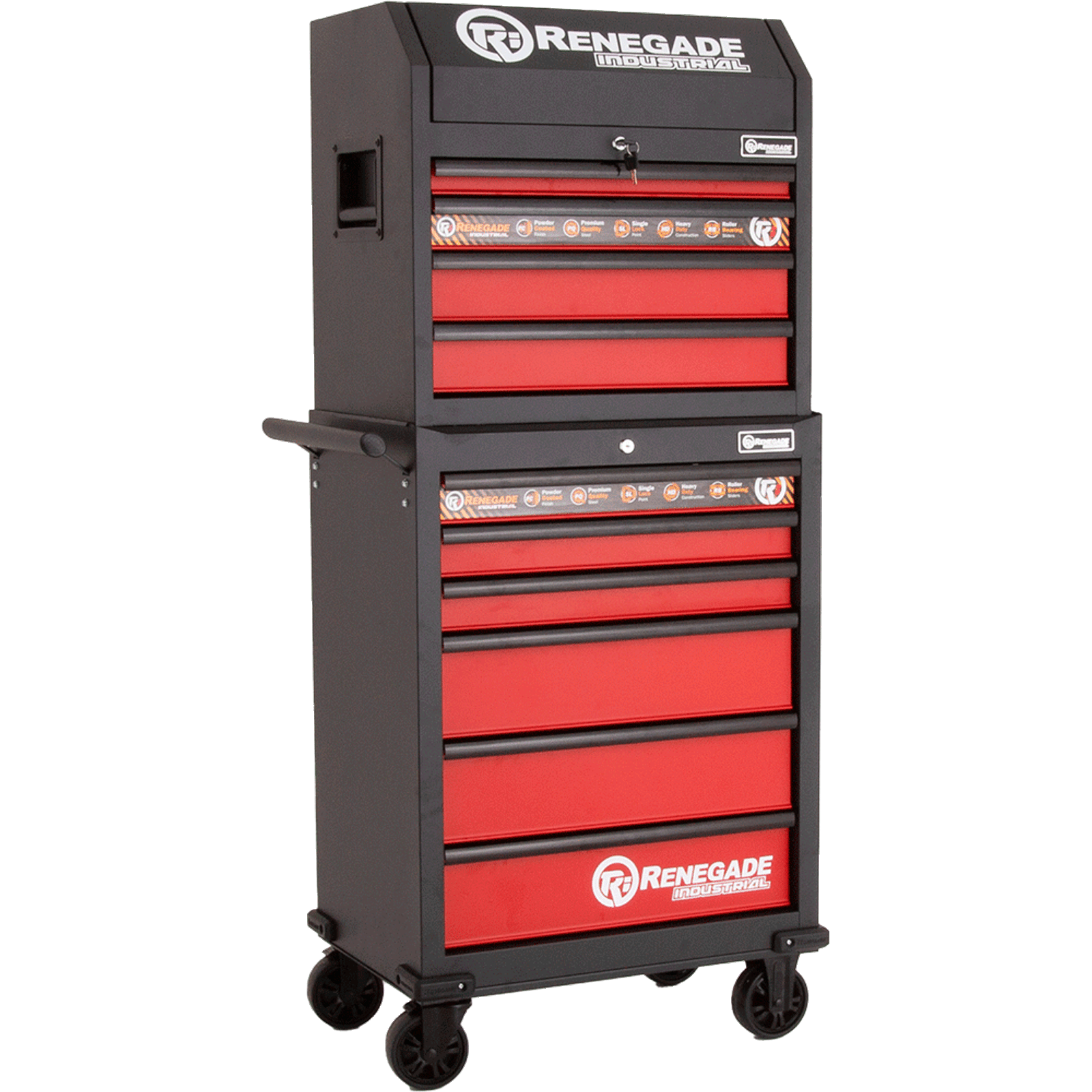 Renegade Industrial 4 Drawer Top Box & 6 Drawer Roll Tool Box