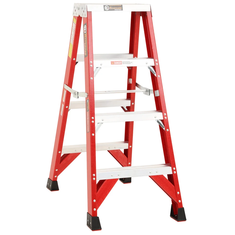 Ladderf Renegade Industrial 1.2M (4') 150Kg Rated Double Sided Fibreglass Step ...