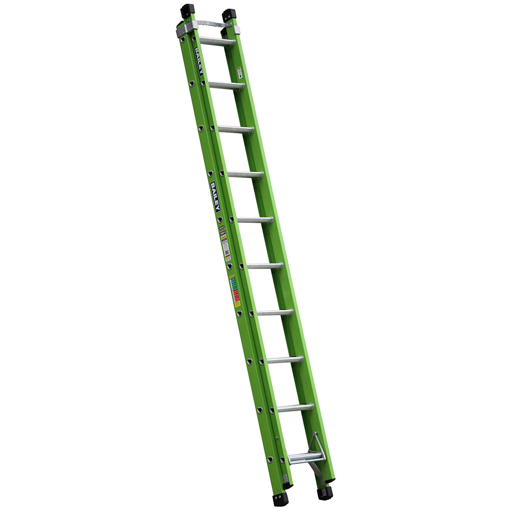 Bailey 3.2M - 5.3M 10 Rung PRO Punchlock Fibreglass Extension Ladder ...