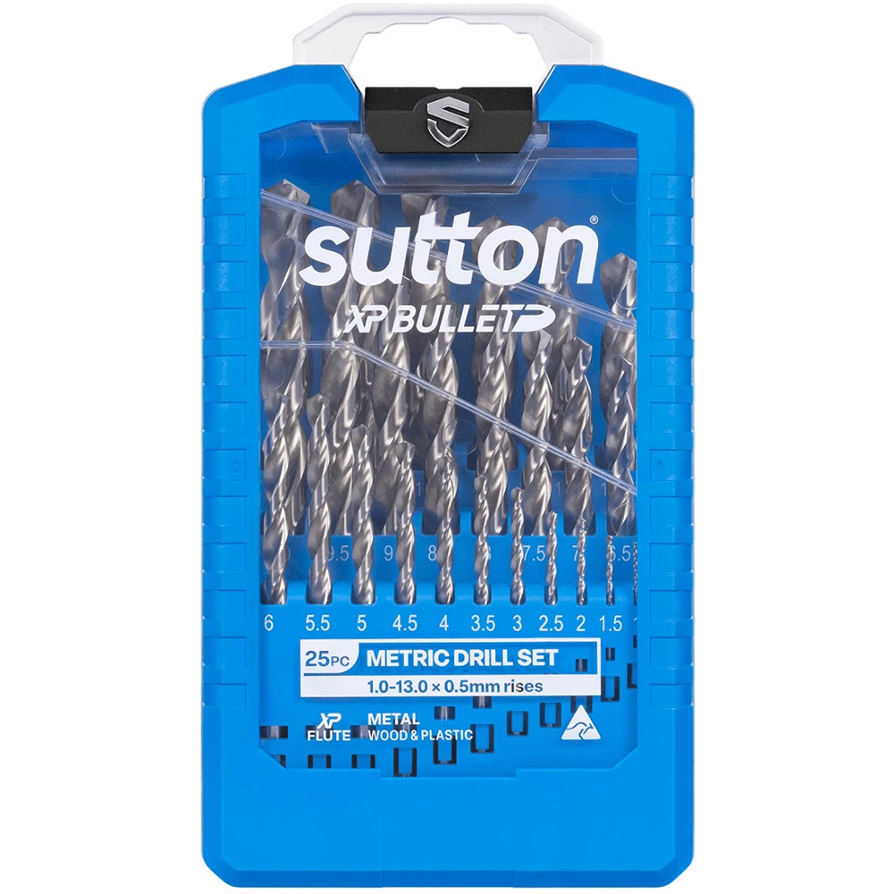 Sutton 25 Piece XP Bullet Metric HSS 1-13mm Jobber Drill Bit Set ...
