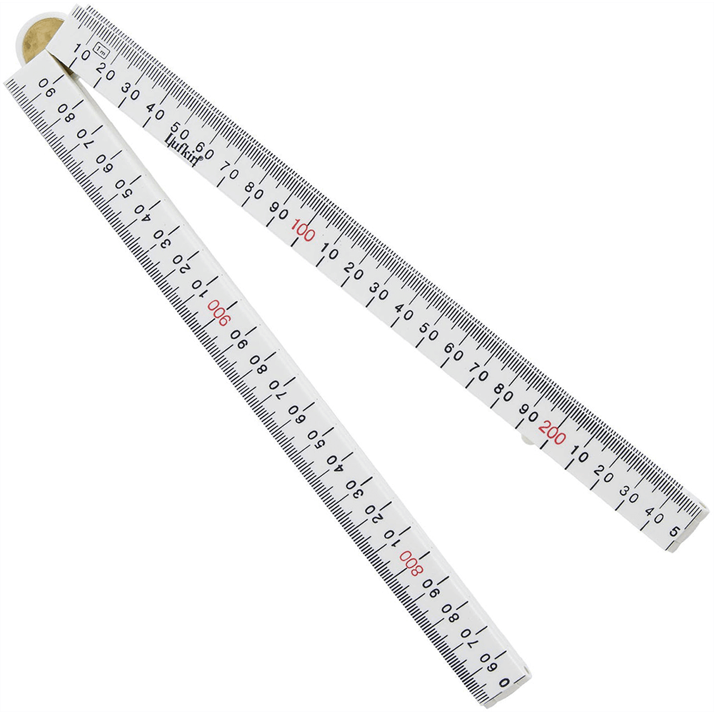Lufkin 1M White Folding Bevelled Edge Ruler - LFBSI | TradeTools