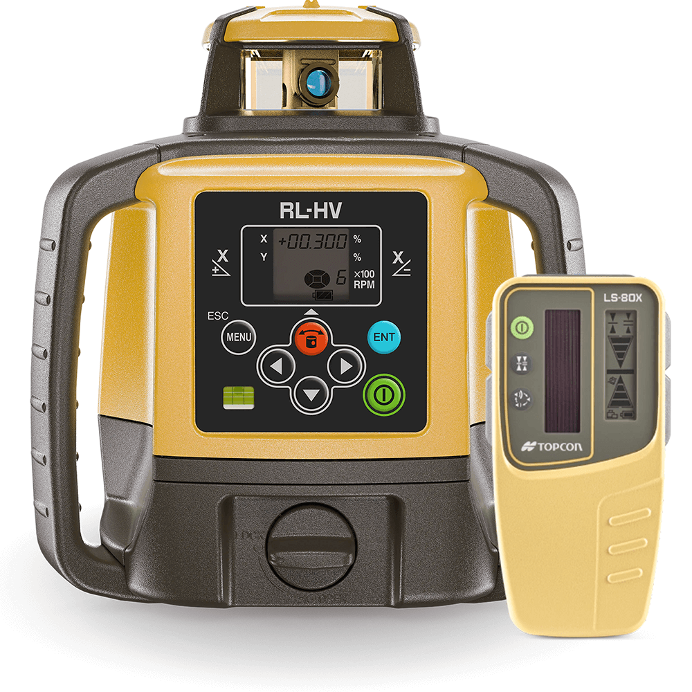 Rotating Level Topcon RL-HV1S Red Beam Single Grade Rotating Laser Level Kit With LS ...