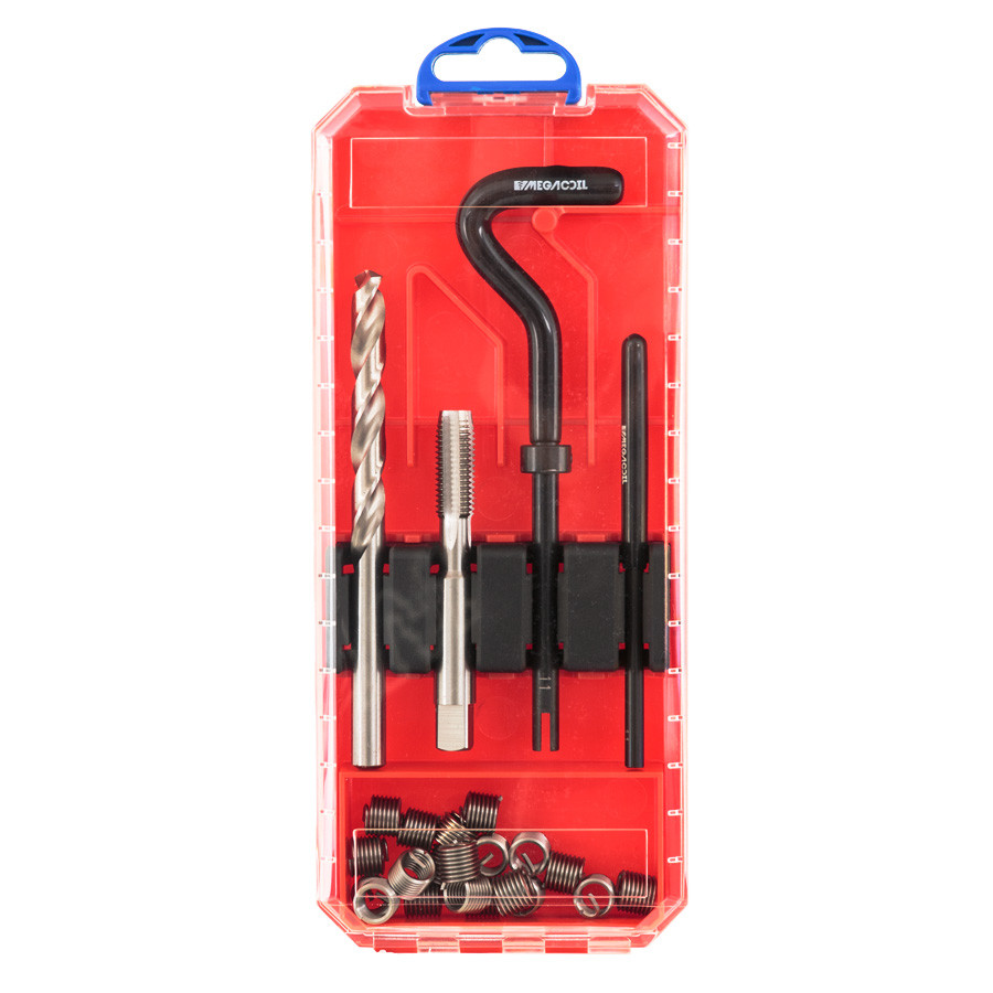 M8 X 1.25 Thread Repair Kit - 30-Piece Helicoil Set With Drill Bit For Stripped Or Damaged Threads