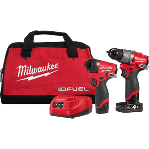 Milwaukee M12 4.0/2.0Ah FUEL Brushless Cordless 2 Piece Combo Kit - M12FPP2A2422B
