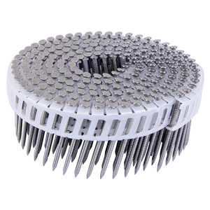 Airco 2.5mm x 38mm Electro Galvanised Screw Shank 15 Degree Plastic Collated Nail Coils - YF38250-30