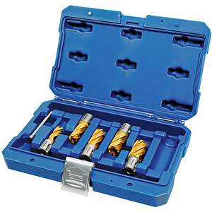 Holemaker 5 Piece Metric 25mm Depth Gold Series Titanium Annular Hole Cutters Set - ATSET-A