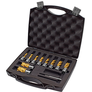 Holemaker 10 Piece Metric 25mm Depth Gold Series Titanium Annular Hole Cutters Set - ATSET-B