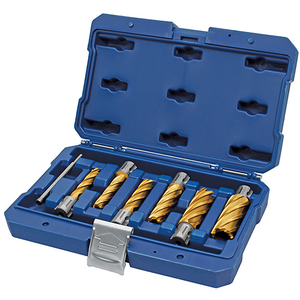Holemaker 6 Piece Metric 50mm Depth Gold Series Titanium Annular Hole Cutters Set - ATSET-K