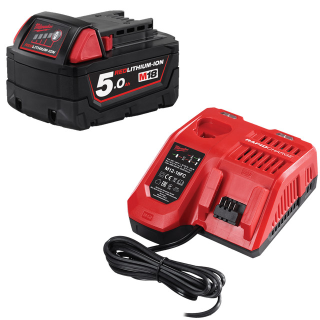 Milwaukee M18 5.0Ah Battery & Charger Starter Pack - M18SP-501B